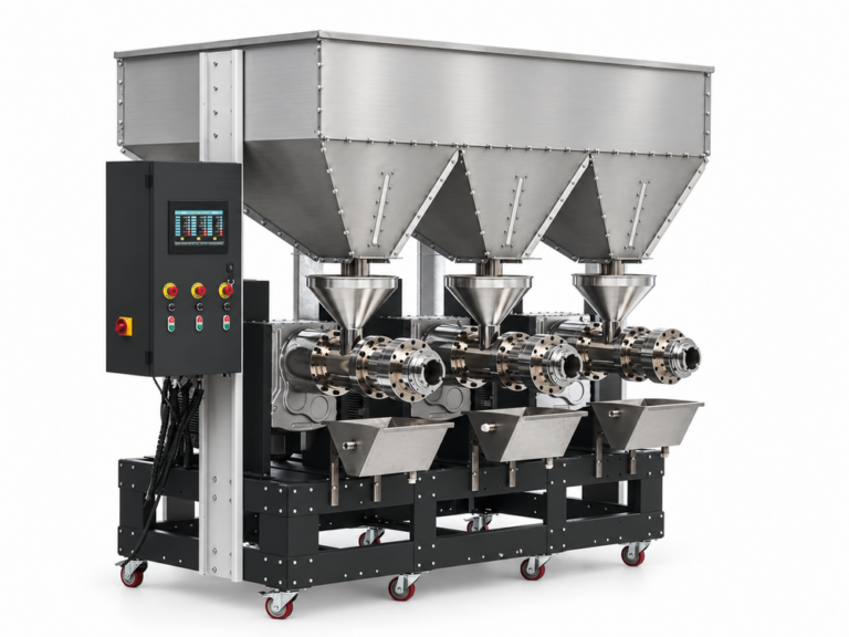 33 kW cold press oil line with 3 press heads by Ekiciler Makine